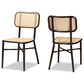Baxton Studio Katina Side Chair in Dark Brown and Natural (Set of 2), , large
