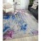 Nourison Prismatic PRS11 5"7" x 7"5" Silver, Purple and Blue Area Rug, , large