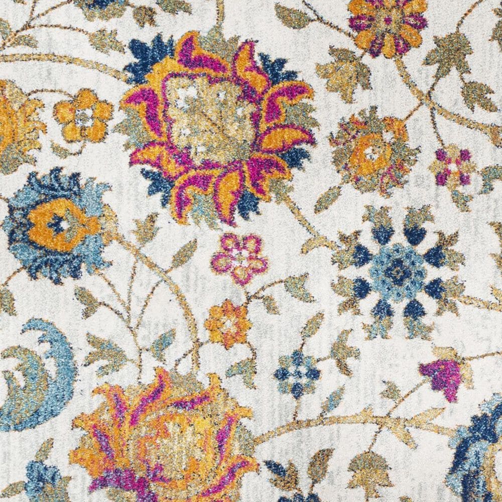 Surya Harput HAP-1074 5"3" x 7"3" Saffron, Teal and Gray Area Rug, , large