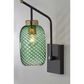 Adesso Derrick 1-Light Wall Lamp in Black and Antique Brass, , large