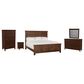 Archbold Furniture Heritage 5 Piece King Raised Panel Bedroom Set in Brown Mahogany, , large