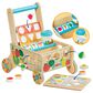 Melissa & Doug Wooden Shape Sorting Grocery Cart, , large