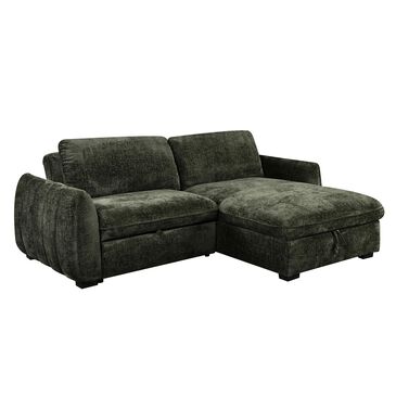 Primo International Tregenna Sofa Sleeper with Storage Chaise in Dunia Green, , large