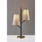 Adesso Daniel Table Lamp in Black and Antique Brass, , large