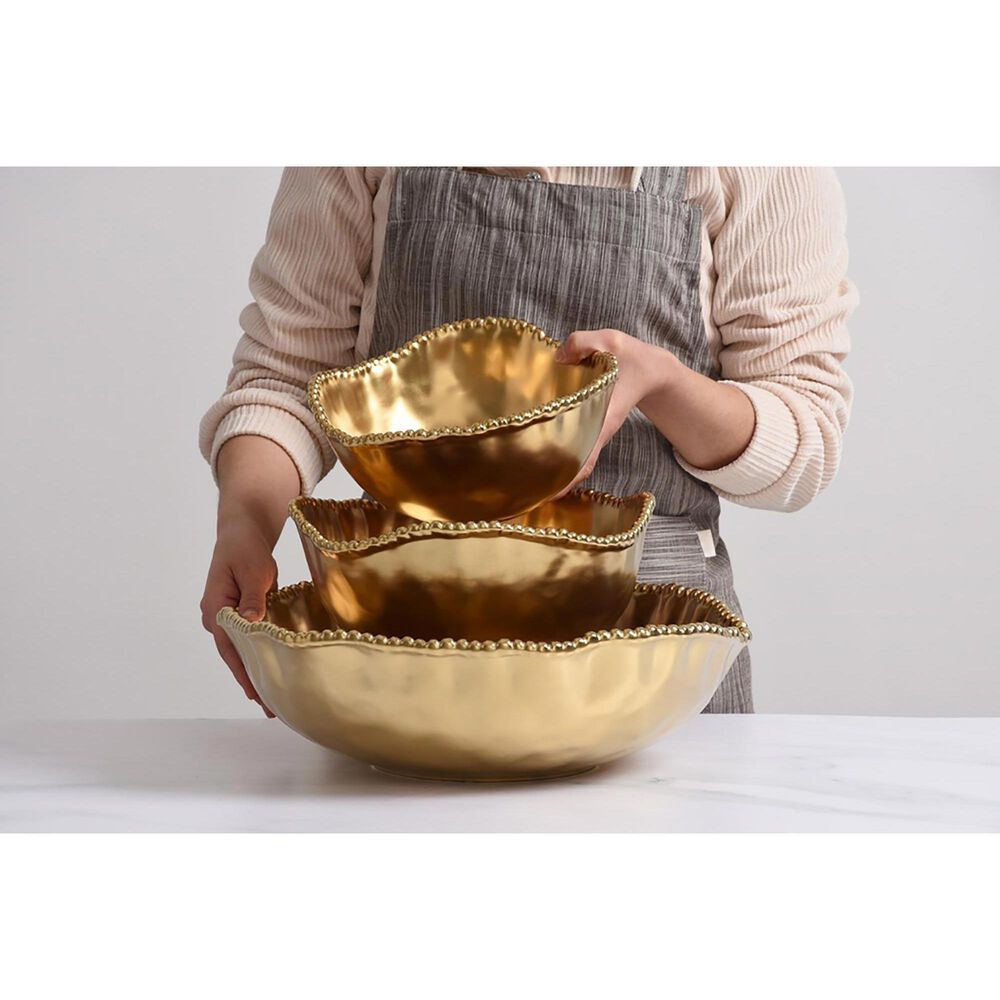 Pampa Bay 8.5&quot; Medium Deep Bowl in Gold, , large
