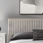 Ashley Zuraleus King Upholstered Platform Bed with Two Nightstands in Matte White, , large