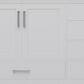 Lexora Home Jacques 80" Double Bathroom Vanity in White with 2 cm White Carrara Marble Top and Rectangular Sinks, , large