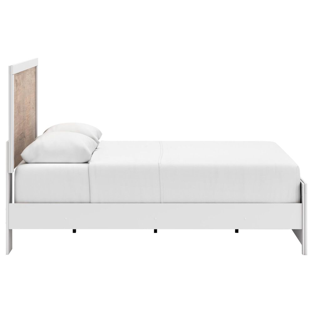 Ashley Charbitt Queen Panel Bed in Brown and Matte White, , large