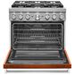 KitchenAid 36" Slide-In Gas True Convection Range with Self-Cleaning in Scorched Orange, , large
