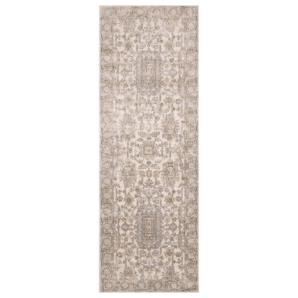 Loloi II Teagan TEA-03 2"8" x 7"6" Ivory and Sand Runner, , large