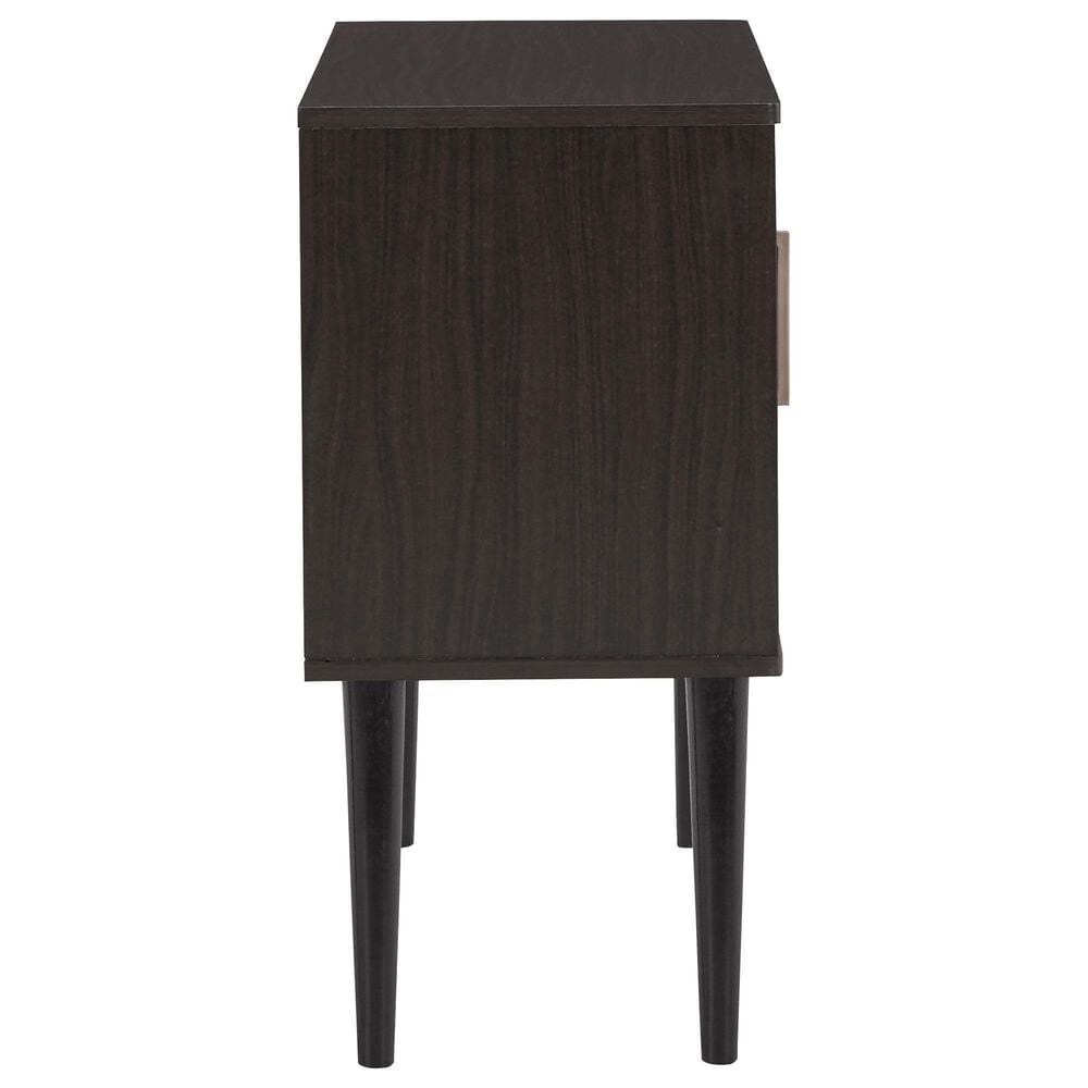Ashley Orinfield Accent Cabinet in Dark Brown with Goldtone Door Pulls, , large