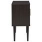 Ashley Orinfield Accent Cabinet in Dark Brown with Goldtone Door Pulls, , large