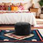 Howard Elliott Shar Pei Short Pouf in Black, , large