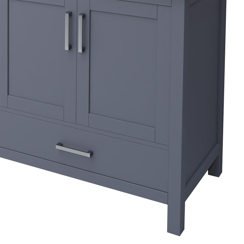 Lexora Home Jacques 72" Double Bathroom Vanity in Dark Grey with 2 cm White Cultured Marble Top and Rectangular Sinks, , large