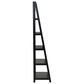 Linon Home Decor Charlotte 5-Shelf Ladder Bookcase in Black, , large
