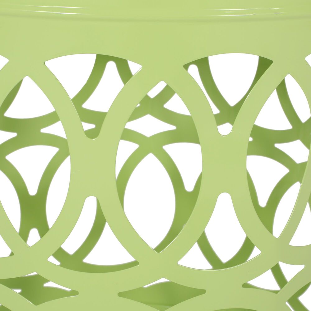 Hearth and Haven Outdoor Side Table with Overlapping Circle Design in Green, , large