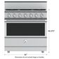 Hestan KRD Series 5.8 Cu. Ft. Slide-In Natural Gas Range with 5-Burner in Steeletto, , large