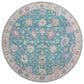 Dalyn Rug Company Hatay HY7 8" Round Teal Area Rug, , large