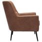 Zuo Modern Ontario Accent Chair in Vintage Brown and Gold, , large