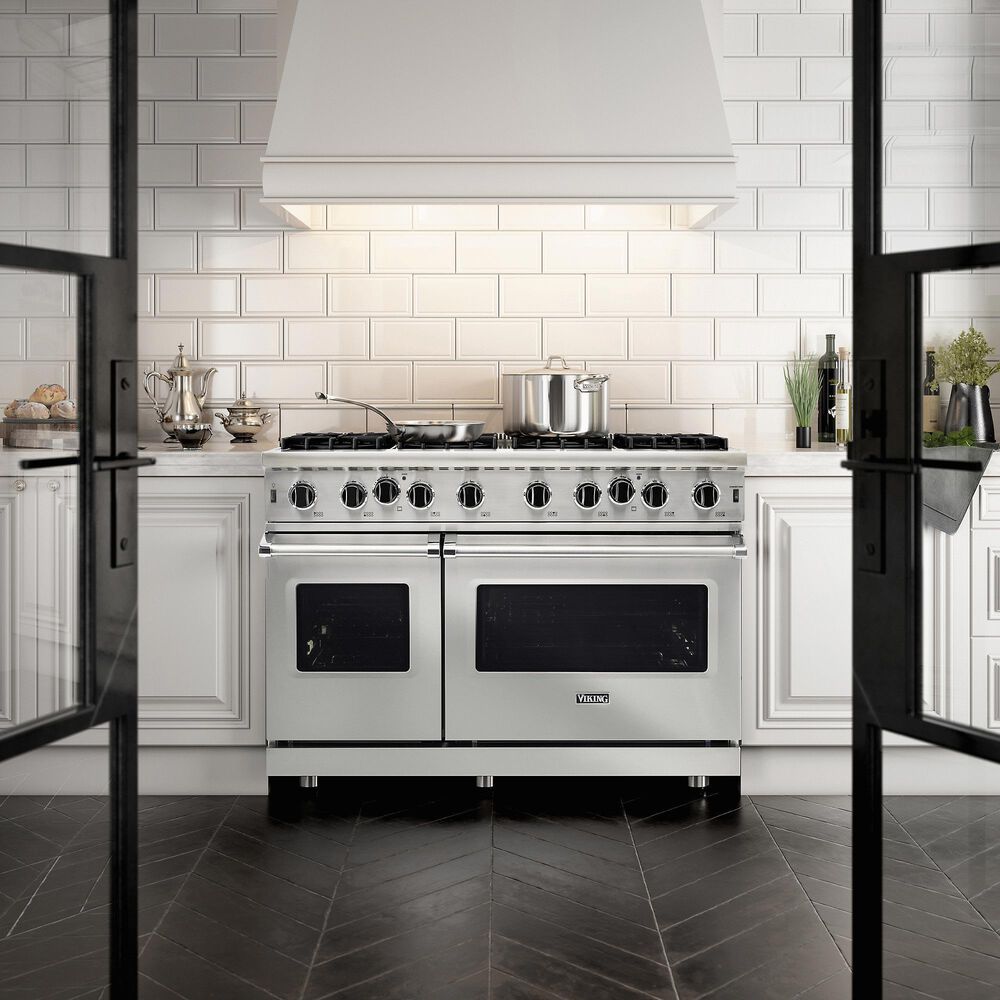 Viking Range 48" Gas Range with 8 Burners in Stainless Steel, , large