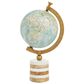 Maple and Jade 8" x 16" Globe in Turquoise, Green, Brass and Natural, , large