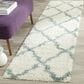 Safavieh Dallas Shag SGD257J 2"3" x 10" Ivory and Light Blue Runner, , large
