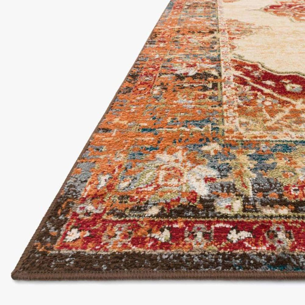 Loloi II Isadora ISA-04 8&#39; x 10&#39; Antique Ivory and Sunset Area Rug, , large
