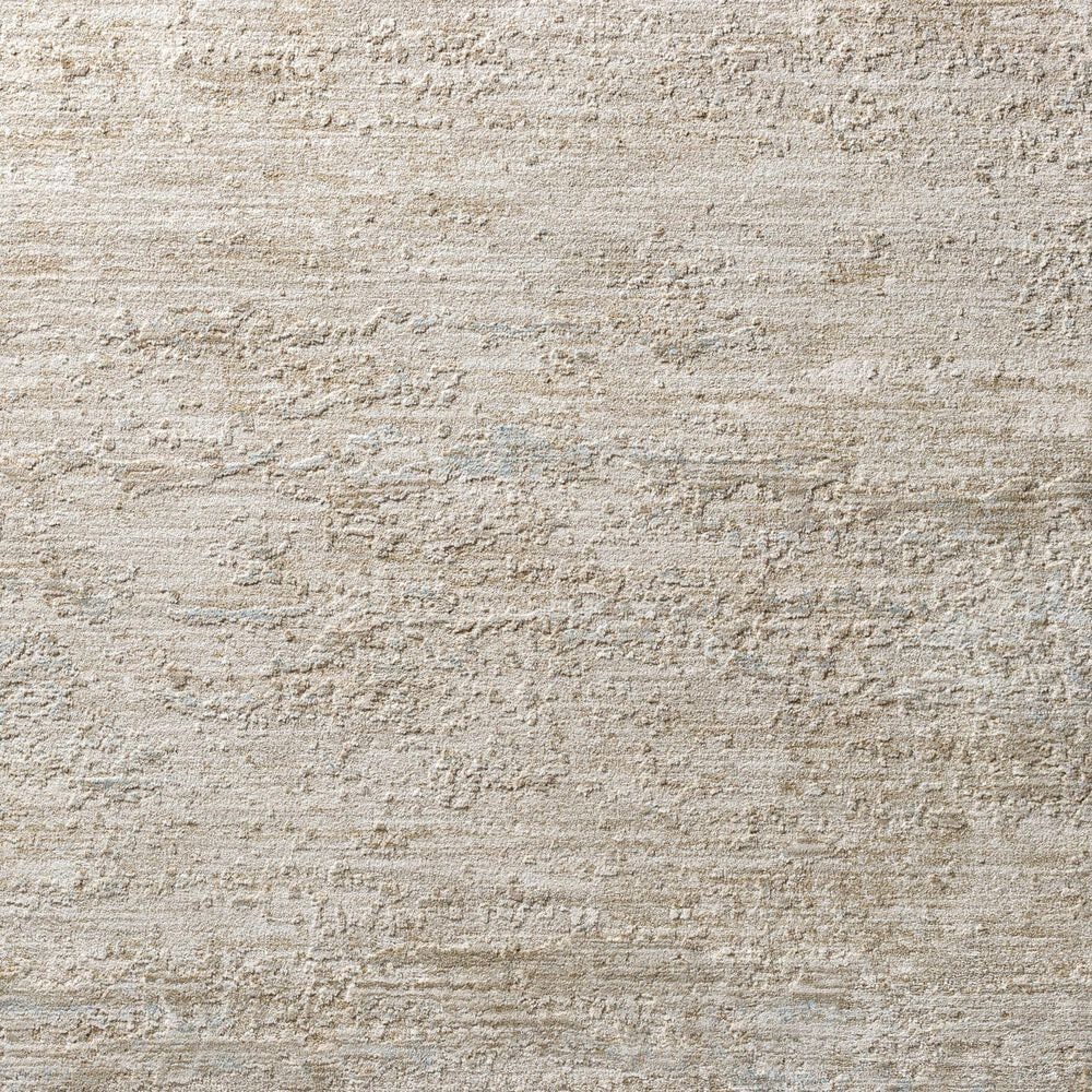 Surya Masterpiece Medium Gray, Light Gray, Cream and Ice Blue 5'3" Round Area Rug, , large