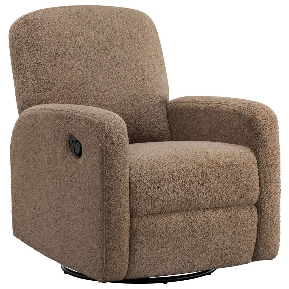 Oxford Baby Snuggly Glider Recliner in Boucle Teddy Brown, , large