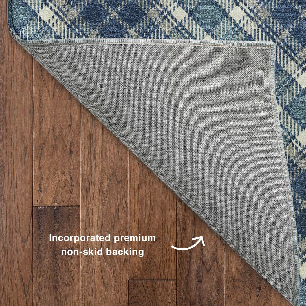 Dalyn Rug Company Soft Essentials Plaid Navy 9' x 12' Indoor/Outdoor Area Rug, , large