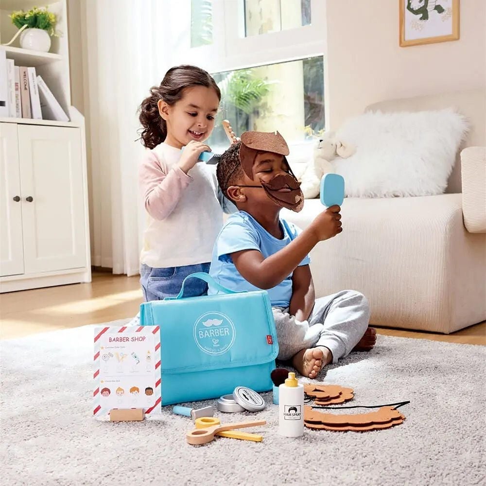 Hape Toys Stylish Barber Playset in Multicolor, , large