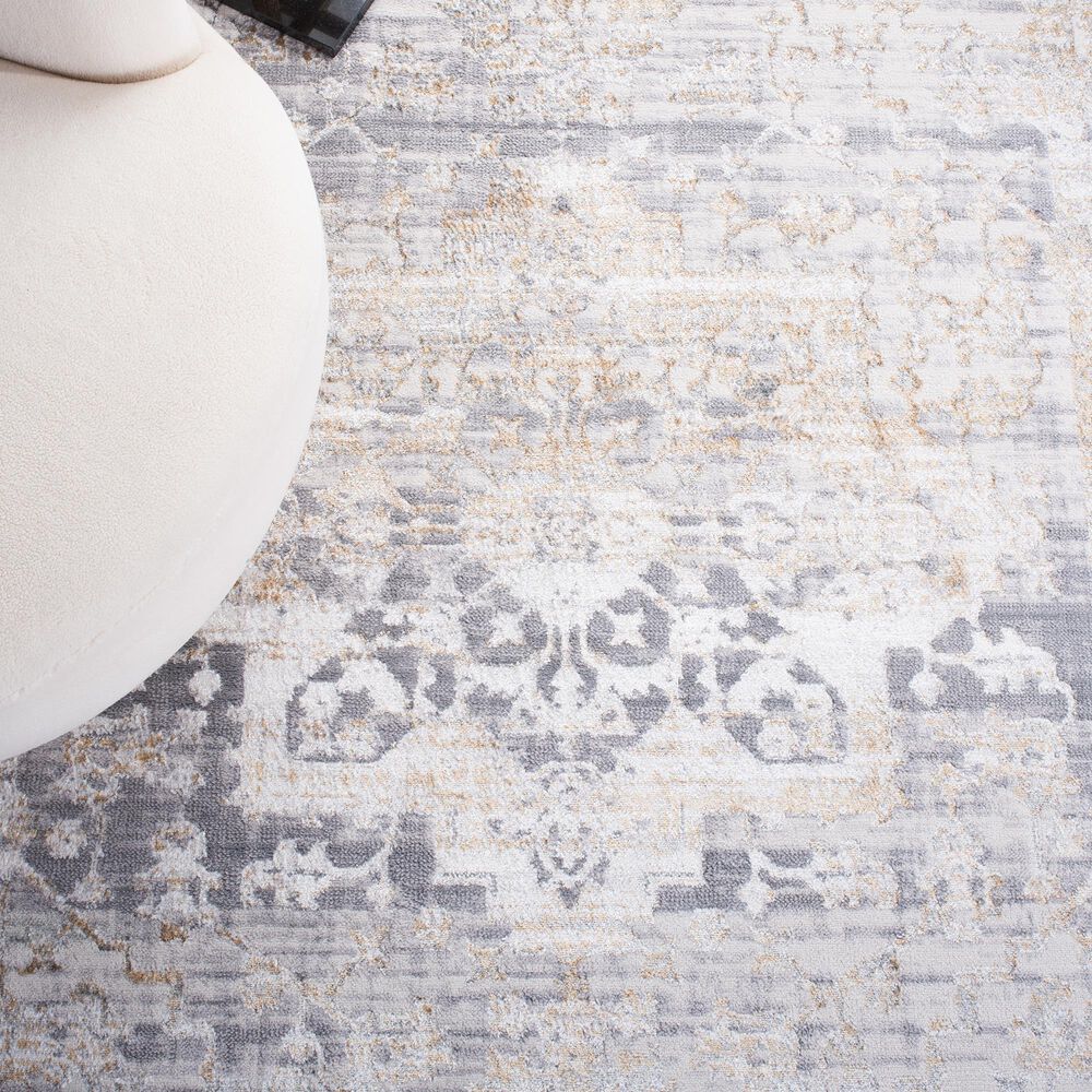 Safavieh Orchard  ORC677 6&#39;7&quot; Square Grey and Gold Area Rug, , large