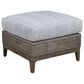 Venture Lenox Hill Outdoor Ottoman with Nalu Sky Cushion in Quarry Grey, , large
