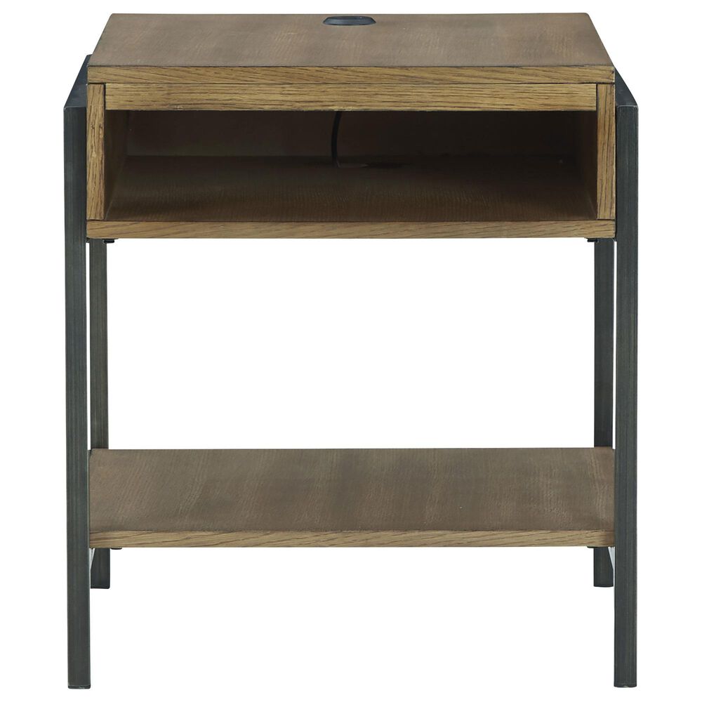 Ashley Fridley Square End Table in Black and Natural, , large