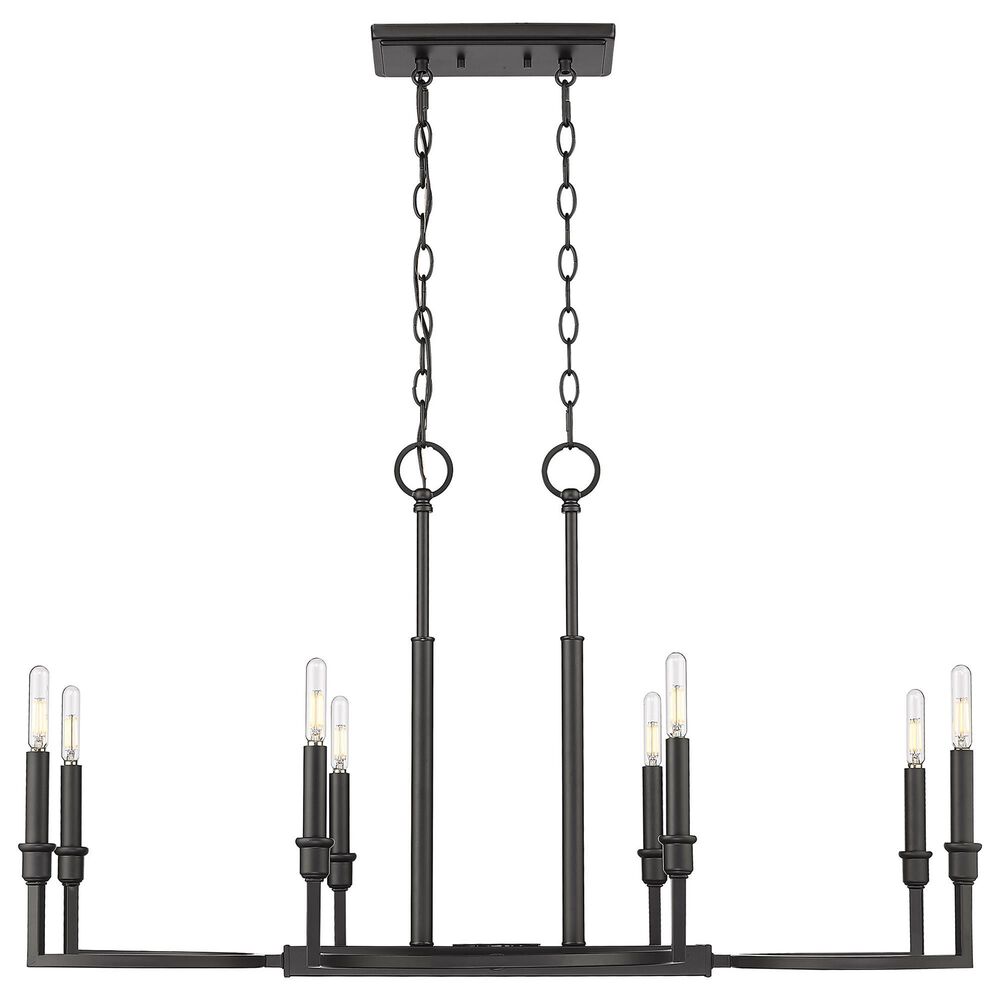 Golden Lighting Ellyn Linear 8-Light Chandelier in Matte Black, , large