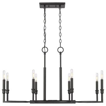 Golden Lighting Ellyn Linear 8-Light Chandelier in Matte Black, , large
