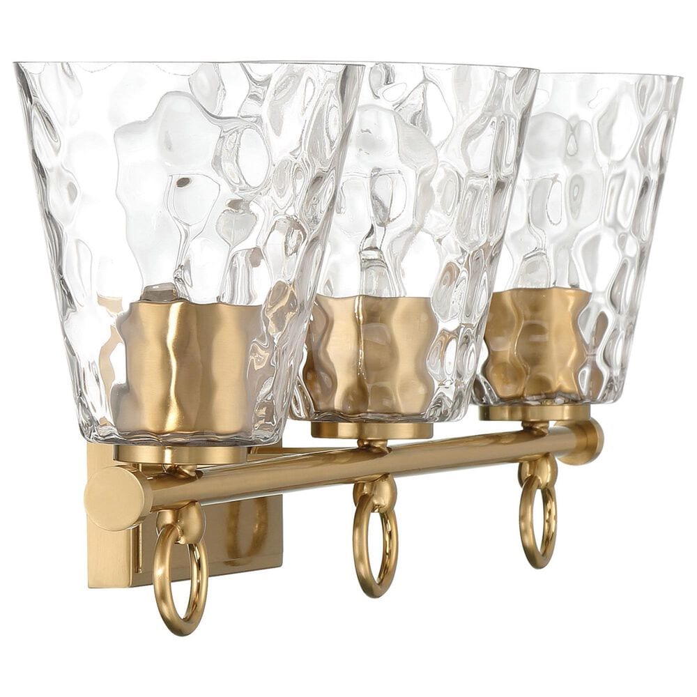 Creative Coop Imogen 3-Light Vanity Light in Brushed Gold, , large
