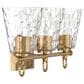 Creative Coop Imogen 3-Light Vanity Light in Brushed Gold, , large