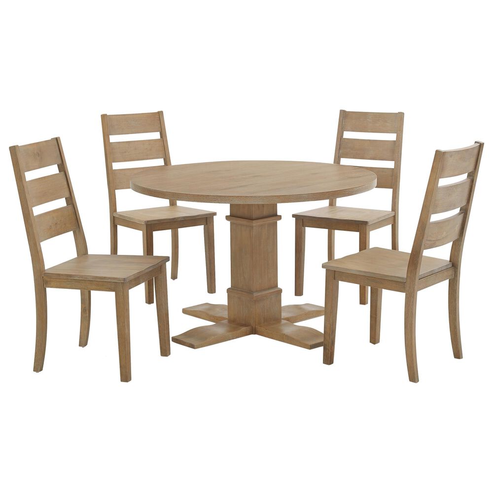 Crosley Furniture Joanna 5-Piece Dining Set in Rustic Brown, , large