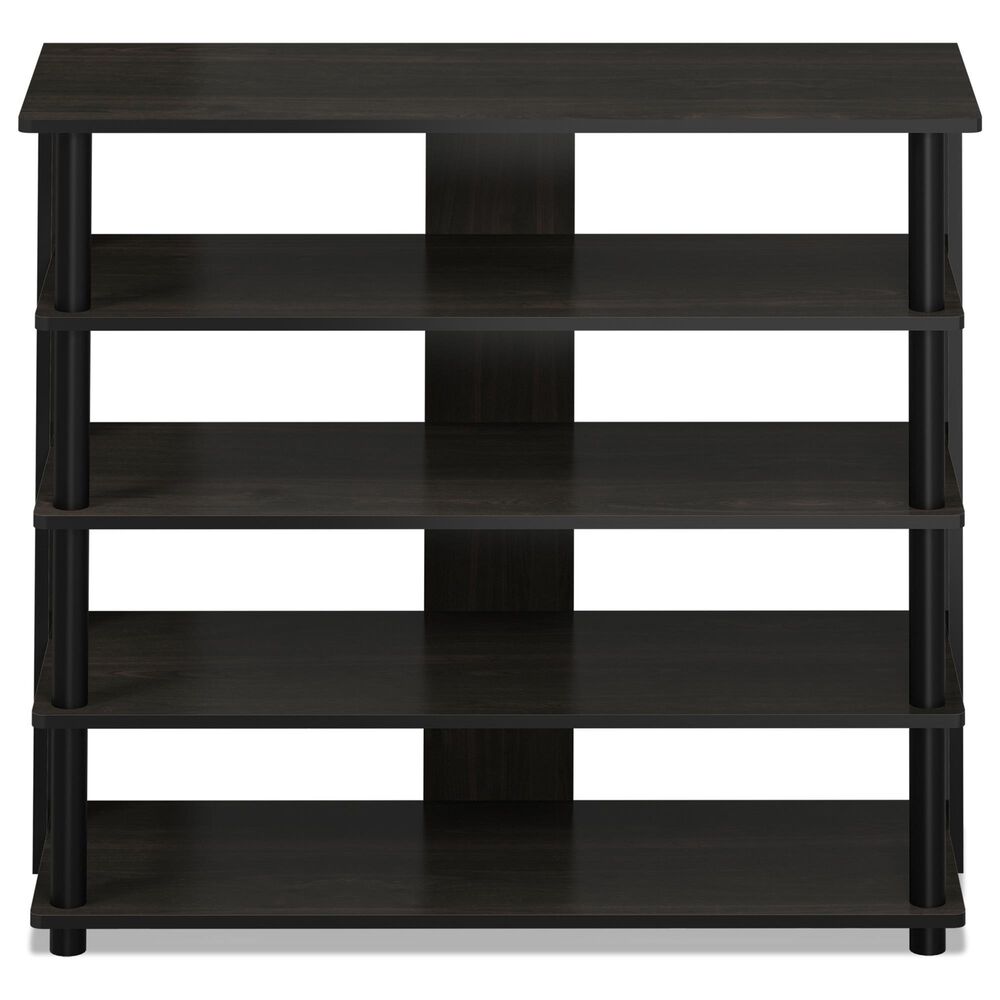 HOMLUX 5-Tier Shoe Rack in Espresso and Black, , large