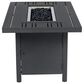 Woodard Scala 50" x 30" Rectangular Fire Table with Tri-Slat Top in Graphite, , large