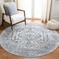 Safavieh Oregon 6"7" Round Light Blue and Ivory Area Rug, , large