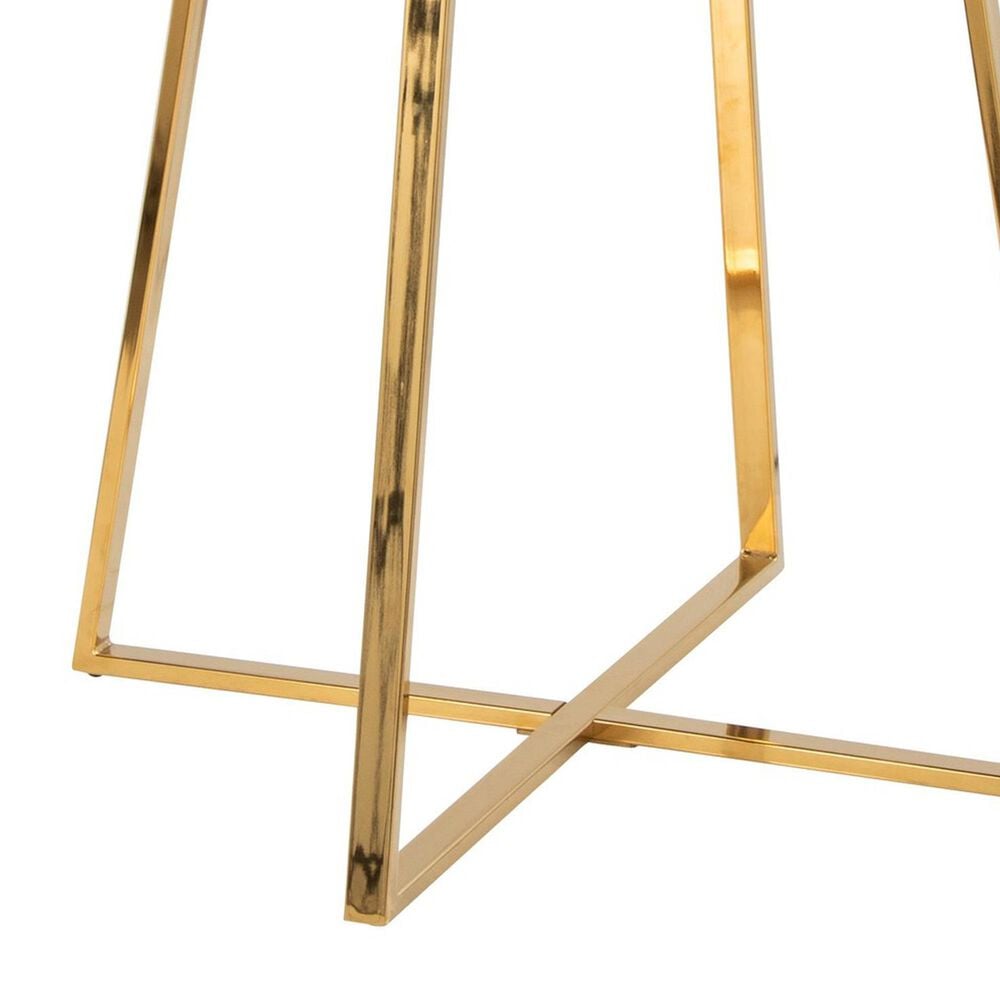 LumiSource Cosmo Square Dinette Table in Black and Gold - Table Only, , large