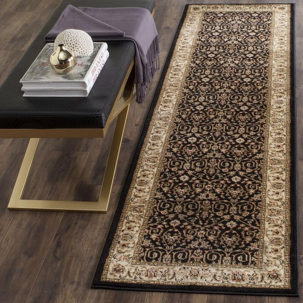 Safavieh Lyndhurst LNH316 2&#39;3&quot; x 12&#39; Black and Ivory Runner, , large