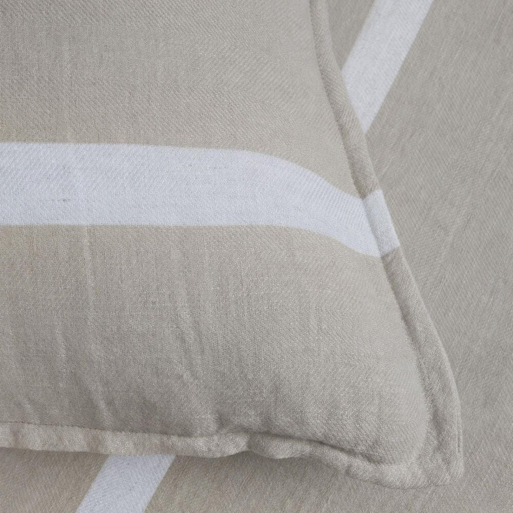 Pom Pom At Home Rory 28" x 36" Big Pillow with Insert in Flax and White, , large