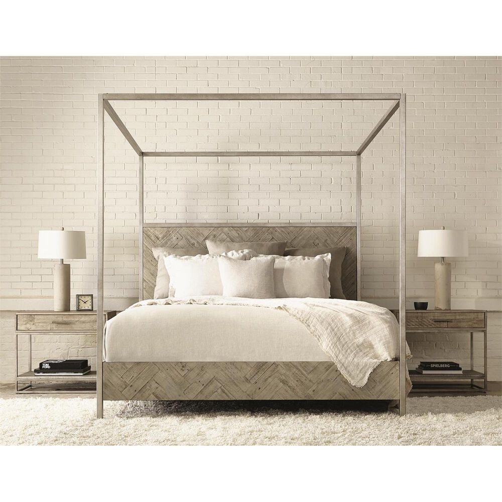 Bernhardt Highland Park Alvar Nightstand in Morel and Glazed Silver, , large