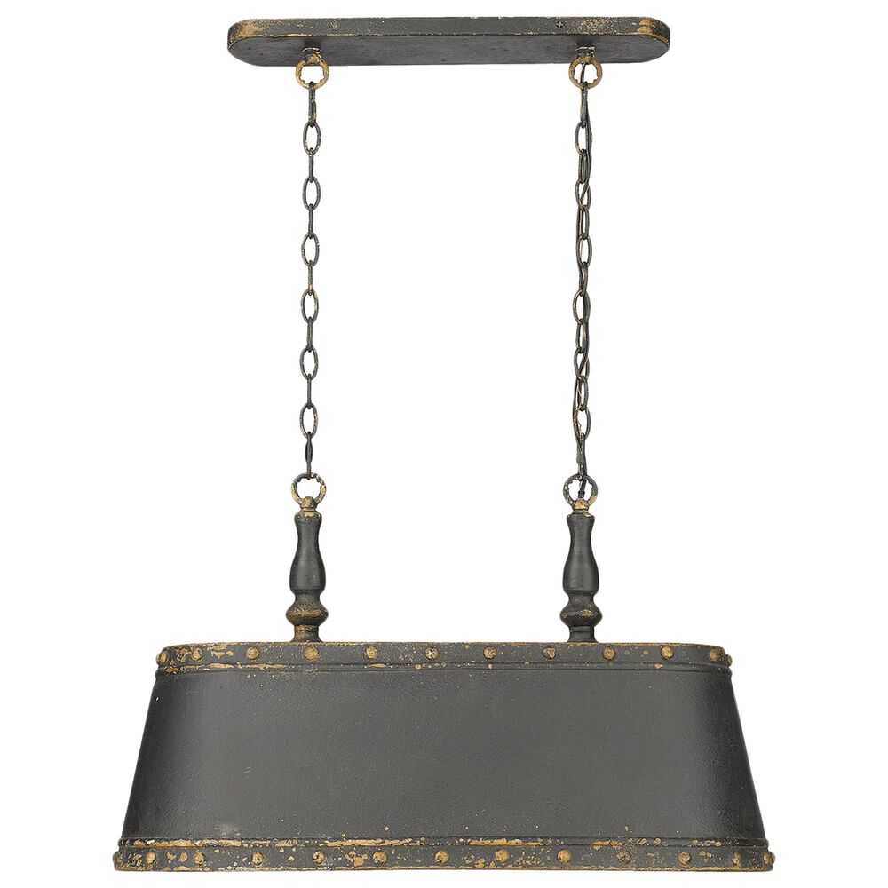 Golden Lighting Hemlock Linear Pendant in Antique Black Iron, , large