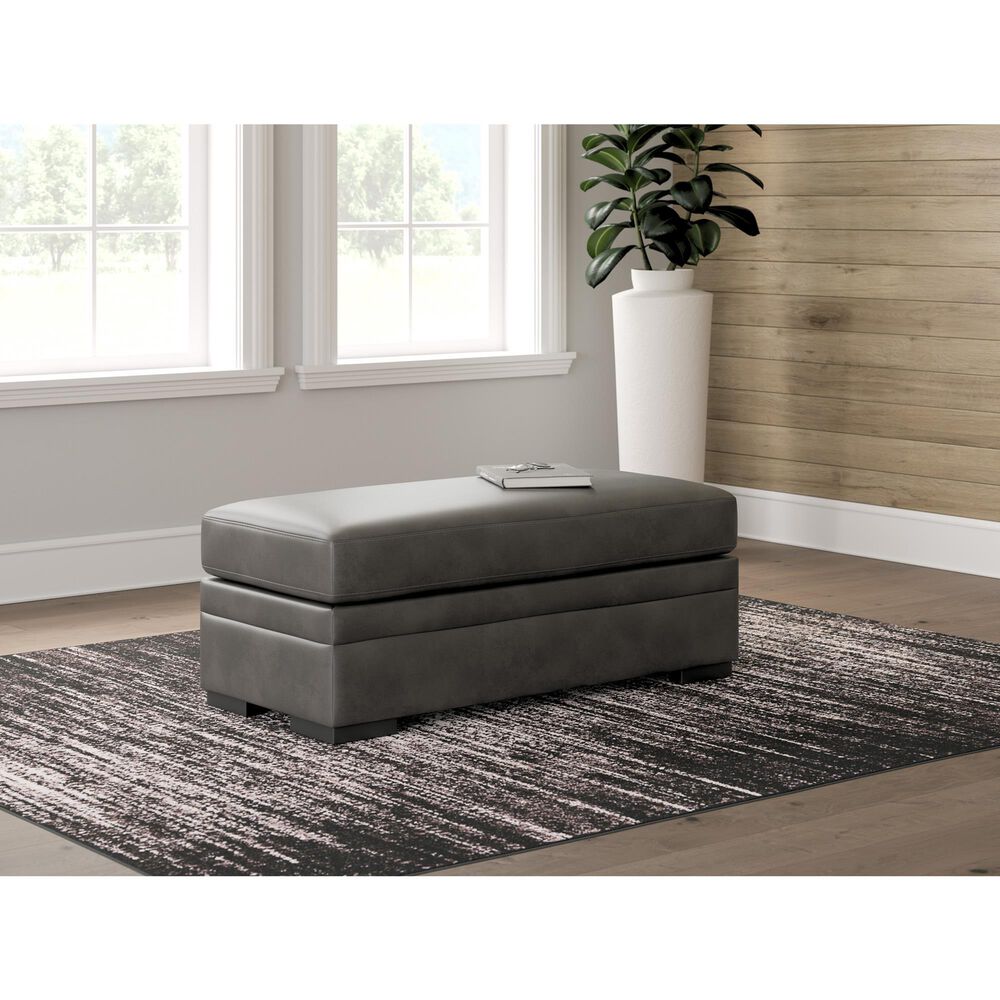 Ashley Lofton-Pike Oversized Accent Ottoman in Shadow, , large