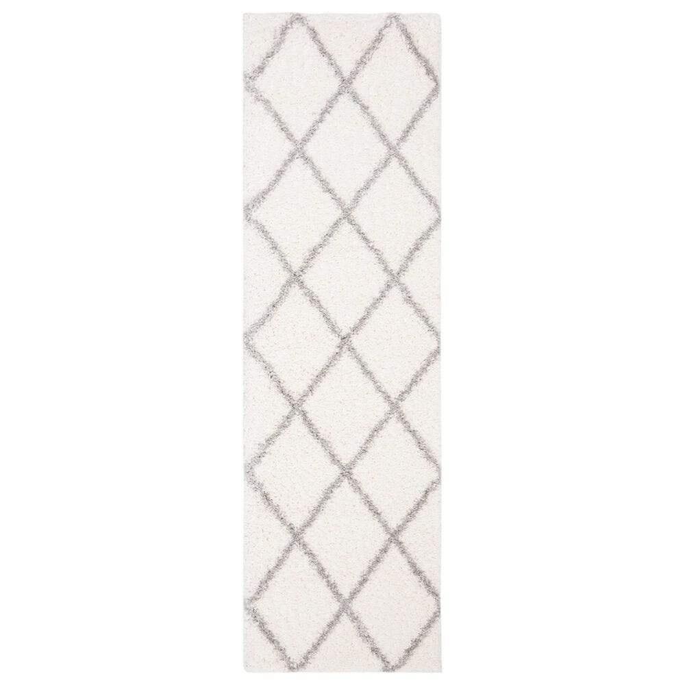 Safavieh Parma Shag PMA515A 2"3" x 7" Cream and Grey Runner, , large