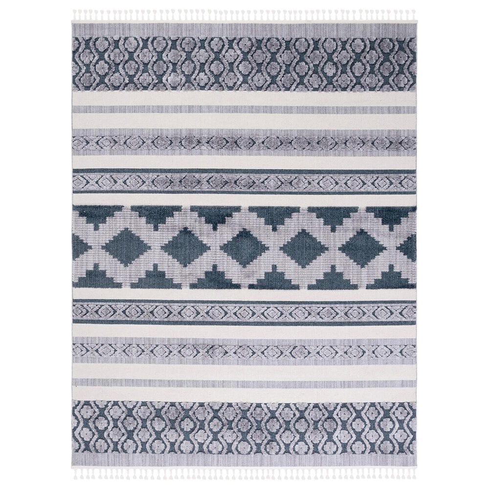 Safavieh Marrakesh MRK515B 8" x 10" Ivory and Blue Area Rug, , large